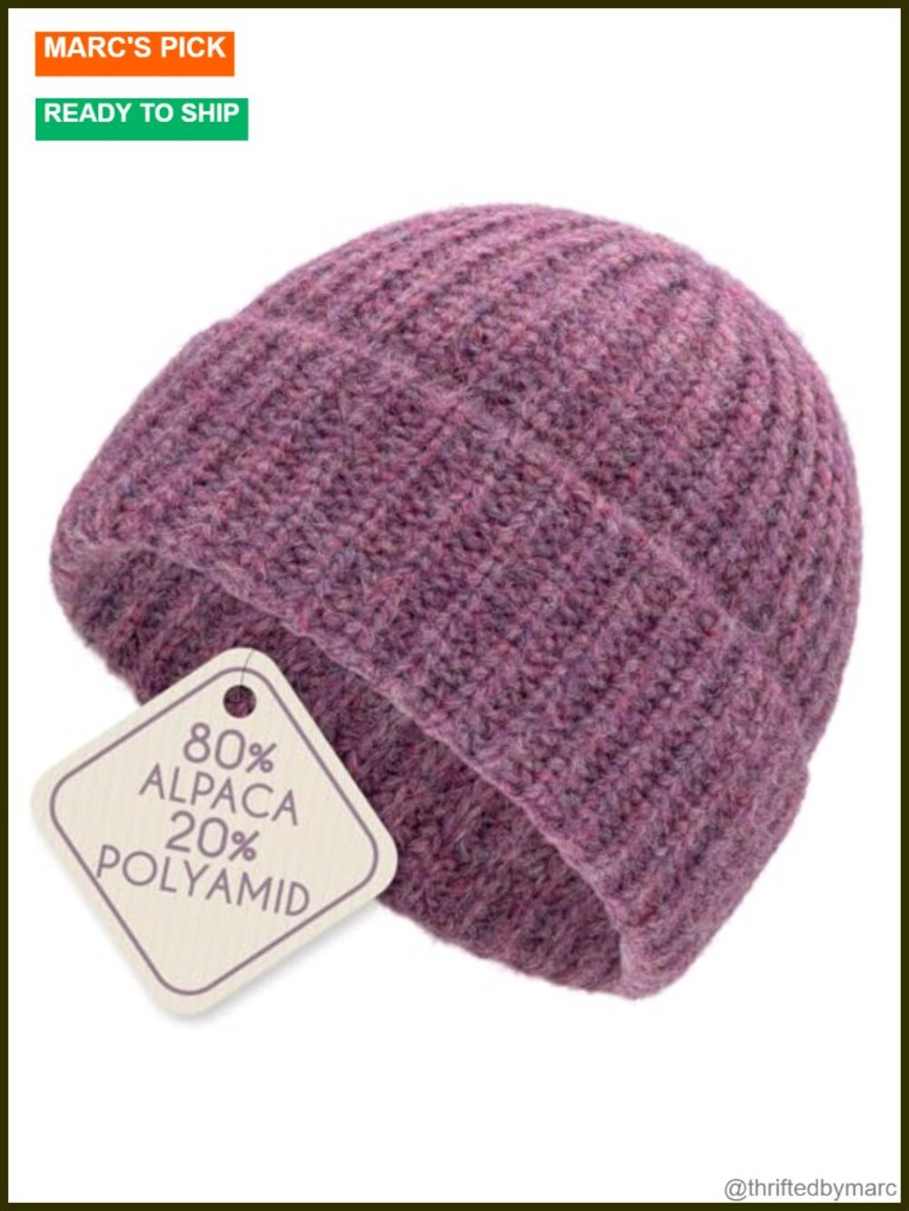 Super Air Beanie Baby Alpaca Wool Knit Hat Unisex Warm Winter